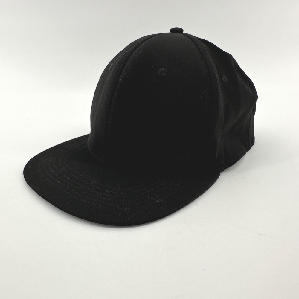 Zyia Active Black Snapback Hat Adjustable Flat Brim Performance Baseball Cap OS